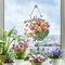 Summer Tulip Flowers Front Door Sign, Floral Butterfly Mason Jar Wood Door Hanger Outdoor Outside Porch Decor, Seasonal Farmhouse Wooden Wreath Indoor Wall Hanging Decoration